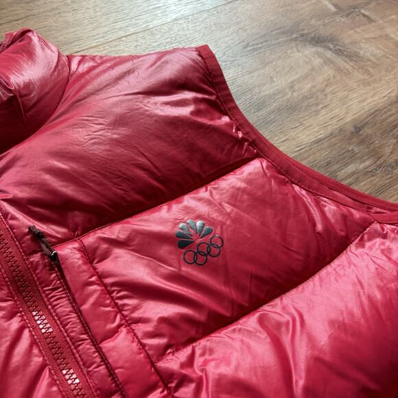 Vintage Nike ACG Down Puffer Vest Jacket USA Olympics Red Mens Large NBC Quilted - Picture 2 of 9